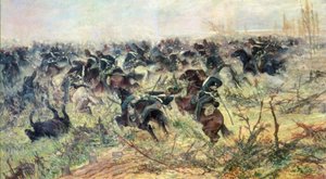 Kavaleri-angrep av Giovanni Fattori