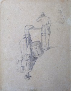 Trommeslager og to soldater av Giovanni Fattori