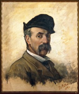 Italia, Firenze, selvportrett i en alder av 59 av Giovanni Fattori