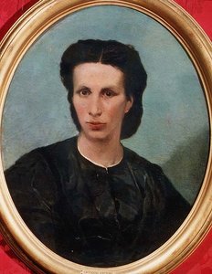 Portrett av fru Biliotto av Giovanni Fattori