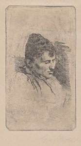 Portrett av kunstnerens andre kone av Giovanni Fattori