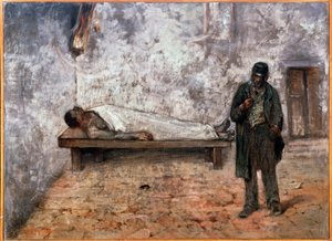 Bårhuset eller den likegyldige - Maleri av Giovanni Fattori