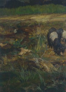 Toskanske Maremma, detalj (olje på lerret) av Giovanni Fattori