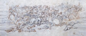 Uhlans Charge av Giovanni Fattori