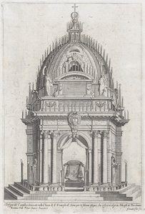 Design av katafalken for Francesco Piccolomini, 1607. av Giovanni Florimi