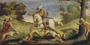 Harejakt, 1615 av Giovanni Francesco Barbieri