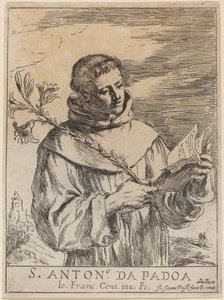 Den hellige Antonius av Padua av Giovanni Francesco Barbieri, called Guercino