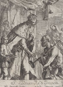 Saint Louis gir almisser til de fattige, 1735. av Giovanni Francesco Braccioli