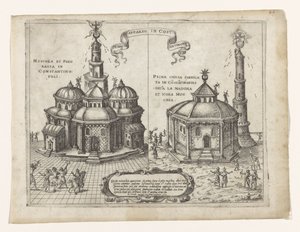 Christian Miracle skjedde i Konstantinopel Miracolo apparso i Costantinopolis (tittel på objekt) av Giovanni Francesco Camocio