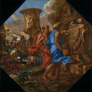 Arkadiske gjeterhunder, ca. 1655 (olje på lerret) av Giovanni Francesco Castiglione