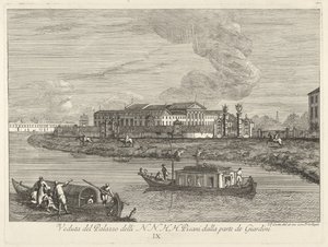 Utsikt over Villa Pisani, 1730-72. av Giovanni Francesco Costa