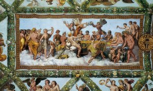 Bryllupet til Amor og Psyche. 1510-1517 av Giovanni Francesco Penni