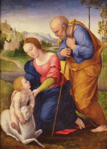Den hellige familie med Lammet av Giovanni Francesco Penni