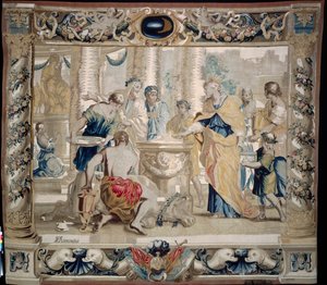 Dido ofrer til Juno, ekteskapets gudinne, 1679. av Giovanni Francesco Romanelli