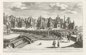 Fontein van het Kleine Roma i de tuinen van de Villa d