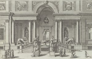 Merkurfontenen i hagen til Villa Medici..., 1691 eller senere.