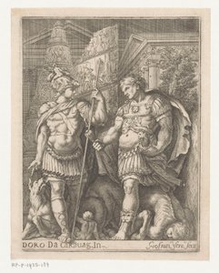To soldater i en by av Giovanni Francesco Venturini