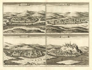 Slottene i Košice, Hatvan, Szolnok og Beograd (Giovanni Giacomo De Rossi, 1683) av Giovanni Giacomo De Rossi