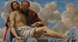 Kristus med Josef av Arimatea av Giovanni Girolamo Savoldo