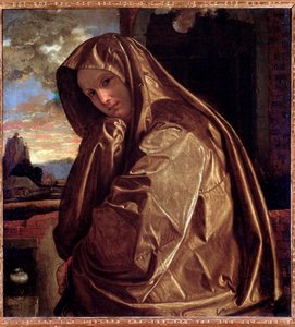 Representasjon av Saint Mary Magdalene Maleri av Giovan Gerolamo Savoldo (ca. 1480-etter 1548) 1535-1540 Dim 84 x 77,5 cm Firenze, Palazzo Pitti, Coll Contini-Bonacossi