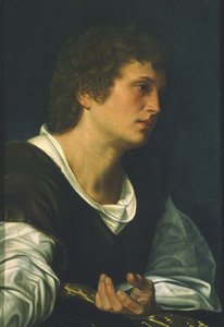 Evangelisten Johannes (olje på lerret) av Giovanni Girolamo Savoldo