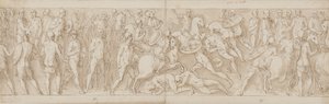 32 eksemplarer etter kolonnen til Marcus Aurelius, Piazza Colonna i Roma av Giovanni Guerra
