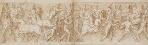 32 eksemplarer etter kolonnen til Marcus Aurelius, Piazza Colonna i Roma