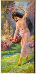 Young Nymph (olje på lerret)