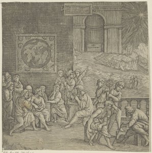 Skolen til en filosof av Giovanni Jacopo Caraglio (attributed to)