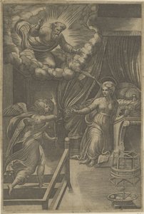 Bebudelsen med Gud Faderen av Giovanni Jacopo Caraglio