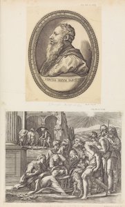Hyrdenes tilbedelse. av Giovanni Jacopo Caraglio
