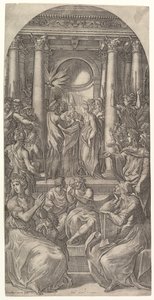 Jomfruens ekteskap, ca. 1525. av Giovanni Jacopo Caraglio