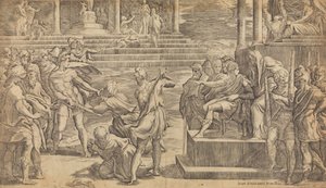 The Martyrium of St. Peter and St. Paul, ca. 1527. av Giovanni Jacopo Caraglio