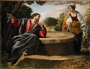 Kristus og kvinnen i Samaria, slutten av 1620-årene av Giovanni Lanfranco