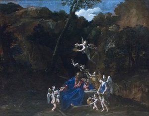 Jesus passet av englene av Giovanni Lanfranco