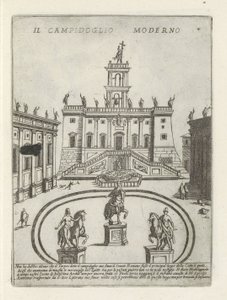 Capitool te Roma Il Campidoglio moderni (tittel på objekt) Moderne en antikke monumenten og bygging i Roma (serietittel) Ornamenti di fabriche antica et moderni dell' alma citta di Roma (serietittel)