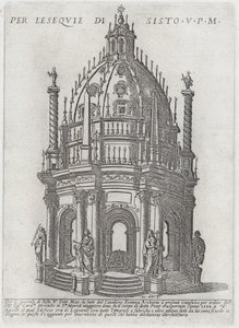 Katafalke for pave Sixtus V, 1591.