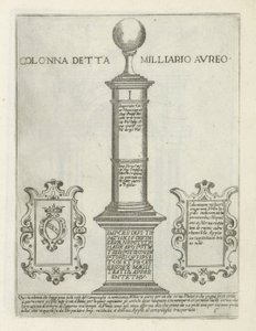 Om Golden Mile Kolonne kalt Golden Mile (tittel på objekt) Moderne og antikke monumenter og byggverk i Roma (serietittel) Ornamenti di fabriche antichi et moderni dell