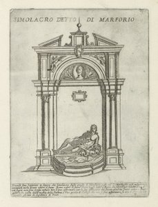 Fontene med statuen av Marforio Simolacro detto di Marforio (tittel på objekt) Moderne og eldgamle monumenter og strukturer i Roma (serietittel) Ornamenti di fabriche antichi et moderni dell' alma citta di Roma (serietittel)