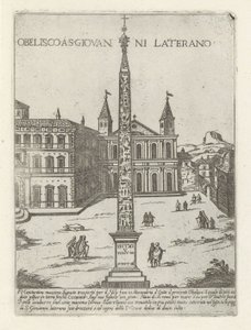 Lateran-obelisk bak St. John Lateran i Roma Obelisco a S. Giovanni Laterano (tittel på objekt) Moderne og gamle monumenter og bygninger i Roma (serietittel) Ornamenti di fabriche antichi et moderni dell