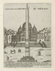 Vatikanets Obelisk Obelisco a S. Pietro in Vaticano (tittel på objekt) Moderne og gamle monumenter og bygninger i Roma (serietittel) Ornamenti di fabriche antichi et moderni dell