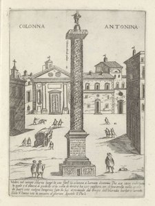 Kolonne av Marcus Aurelius i Roma Colonna a S. Antonio (tittel på objekt) Moderne og gamle monumenter og bygninger i Roma (serietittel) Ornamenti di fabriche antichi et moderni dell