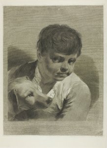 En gutt med en hund av Giovanni Marco Pitteri