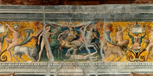 Detalj av en frise tilskrevet Giovanni Maria Falconetto (1468-1534) 1520 rundt Mantua, Palazzo d