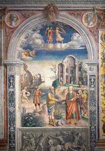Fresco av Giovanni Maria Falconetto (1468-1535), Hall of Zodiac, Palazzo D