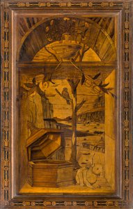 Lignaean Canonical Choir, innlagt av Giovanni Maria Platina 1484, Superior Stall av Giovanni Maria Platina