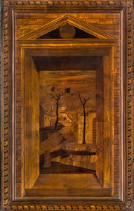 Lignaean Canonical Choir, innlagt av Giovanni Maria Platina 1484, Superior Stall av Giovanni Maria Platina