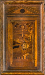 Lignaean Canonical Choir, innlagt av Giovanni Maria Platina 1484, Superior Stall av Giovanni Maria Platina