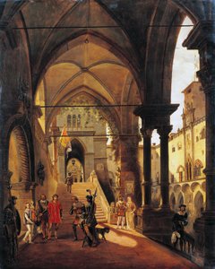 Louis XI på slottet i Barolo, av Giovanni Migliara (1785-1837), olje på lerret, 80x65 cm av Giovanni Migliara