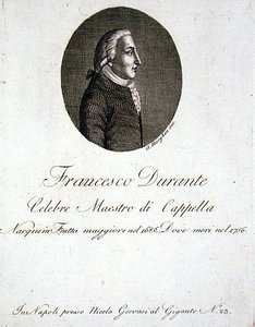 Francesco Durante (1686-1756) (gravering) av Giovanni Morghen